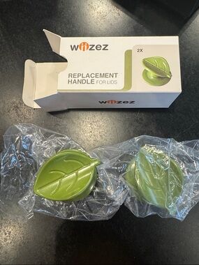 Wiizez Pot Lid Replacement Handles (2-pack) - Leaf Design, Green